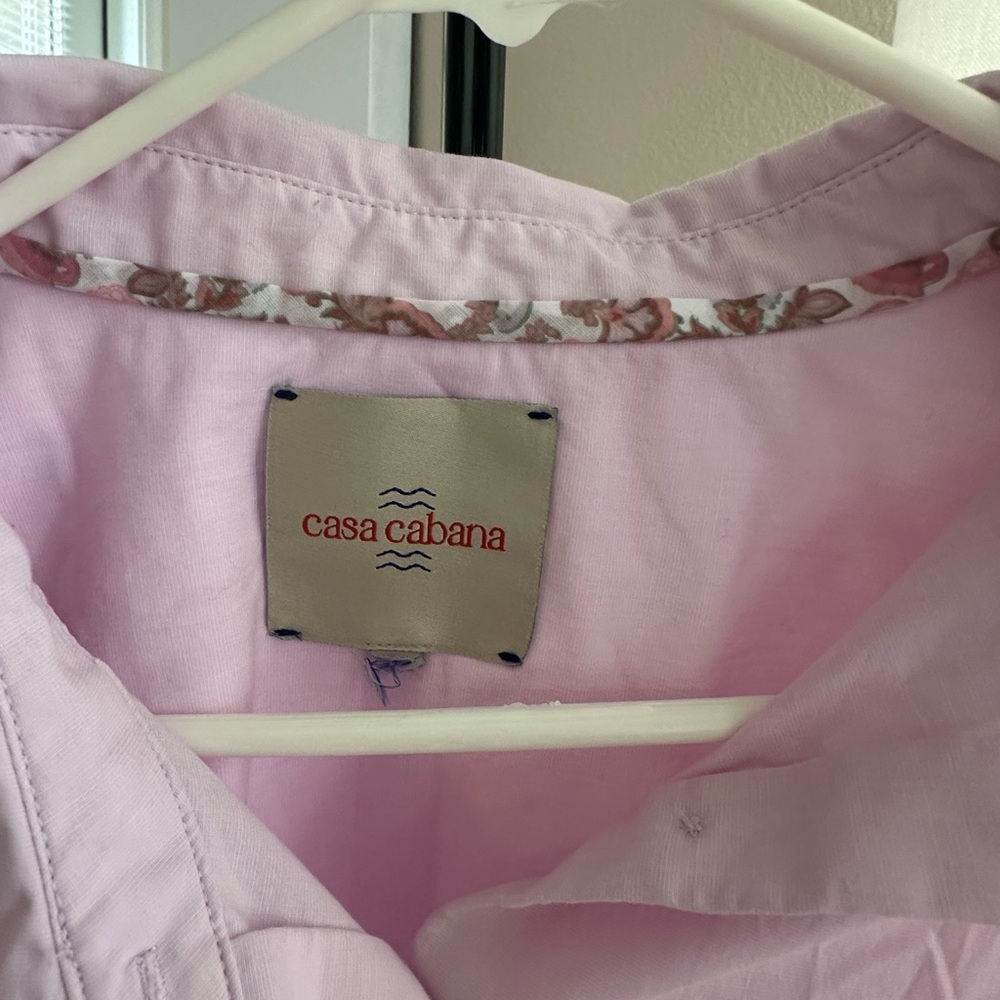 Casa Cabana Light Pink Button Down - Picture 3 of 6
